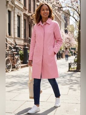 Gap Pink Women's 90s vintage Trench Coat